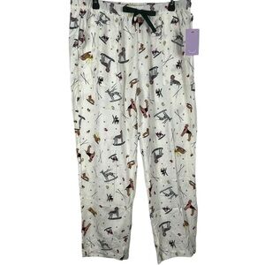 Christmas Dogs Skiing Women’s Large (12-14)  Pajama Pants